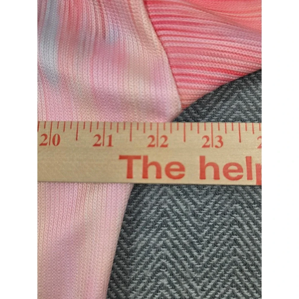 Multicolor Tie Dye Ribbed Texture Sweatshirt Pink Blue Pastel Crewneck Medium